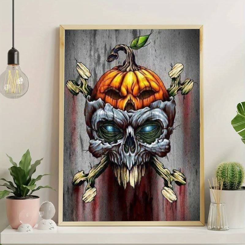Halloween Diamond Painting Kit For Adults pumpkin Skull - Temu
